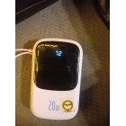 Повербанк Baseus 20000 mAh 20 W с LED дисплеем + провод и шнурок фиолетовый