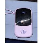 Повербанк Baseus 20000 mAh 20 W с LED дисплеем + провод и шнурок фиолетовый